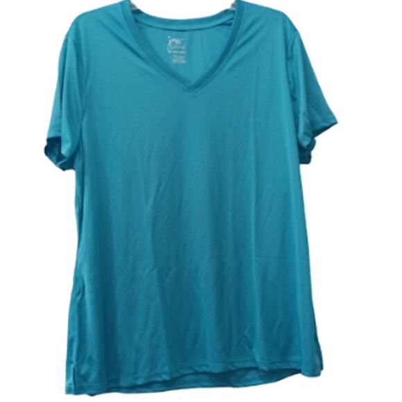 NEW Just My Size Bright Blue Top Size 2X - Picture 1 of 4